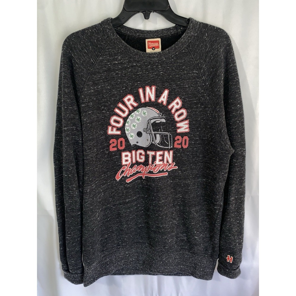 Homage Ohio State University Buckeyes 2020 Big Ten Champions Sweatshirt Medium
